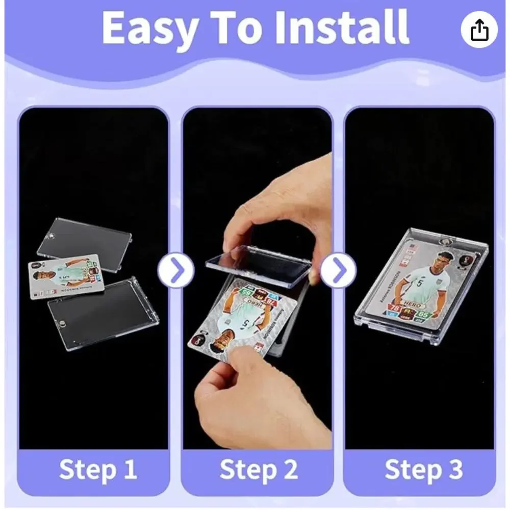 8 Pack Magnetic Card Holders for Trading Cards, Sports Card Holder